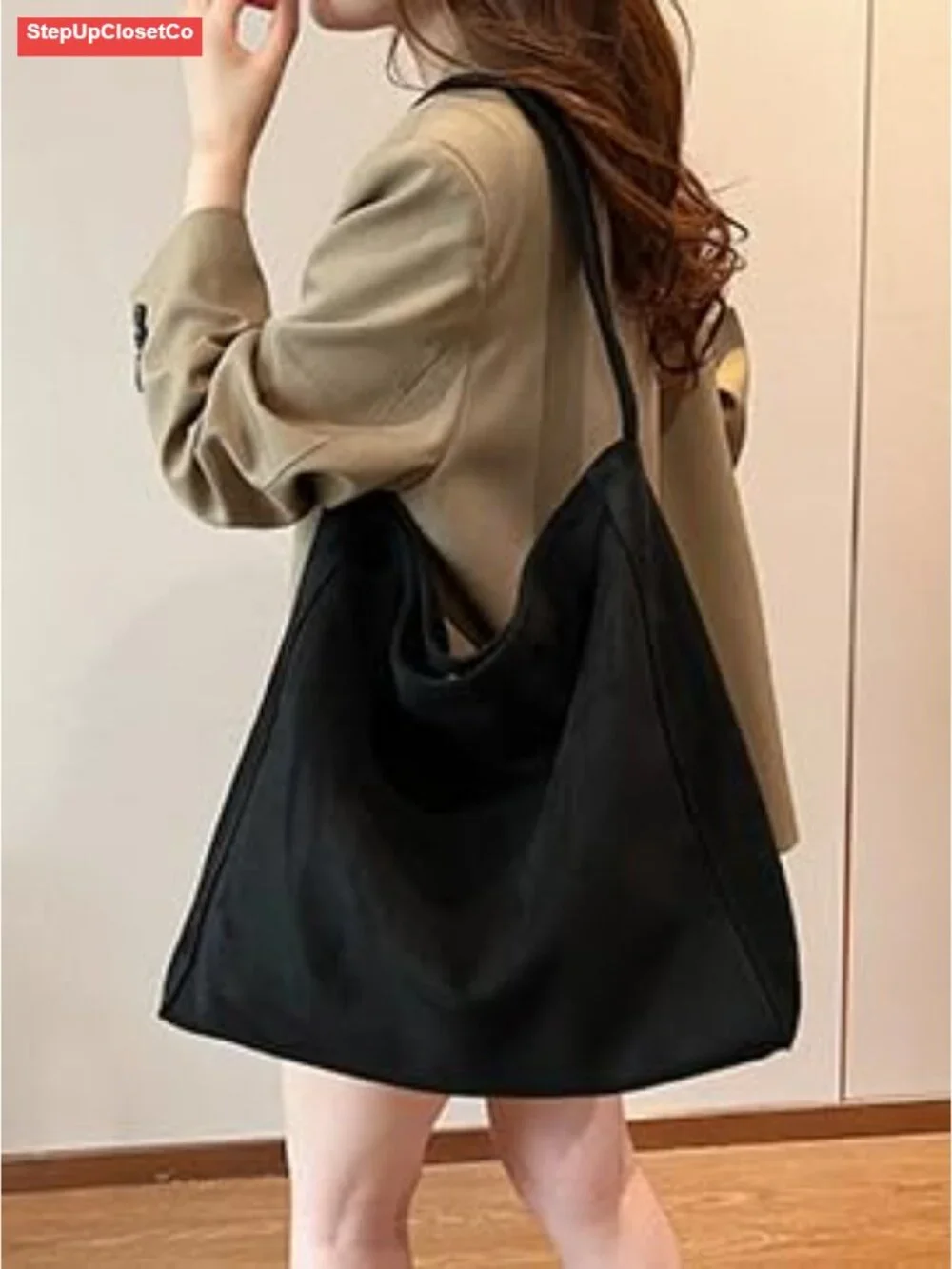 Genuine Leather Suede Hobo Tote Vintage Shoulder Bag Travel Carryall